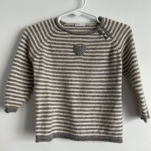 Very gently used Il Gufo cashmere striped sweater size 12M